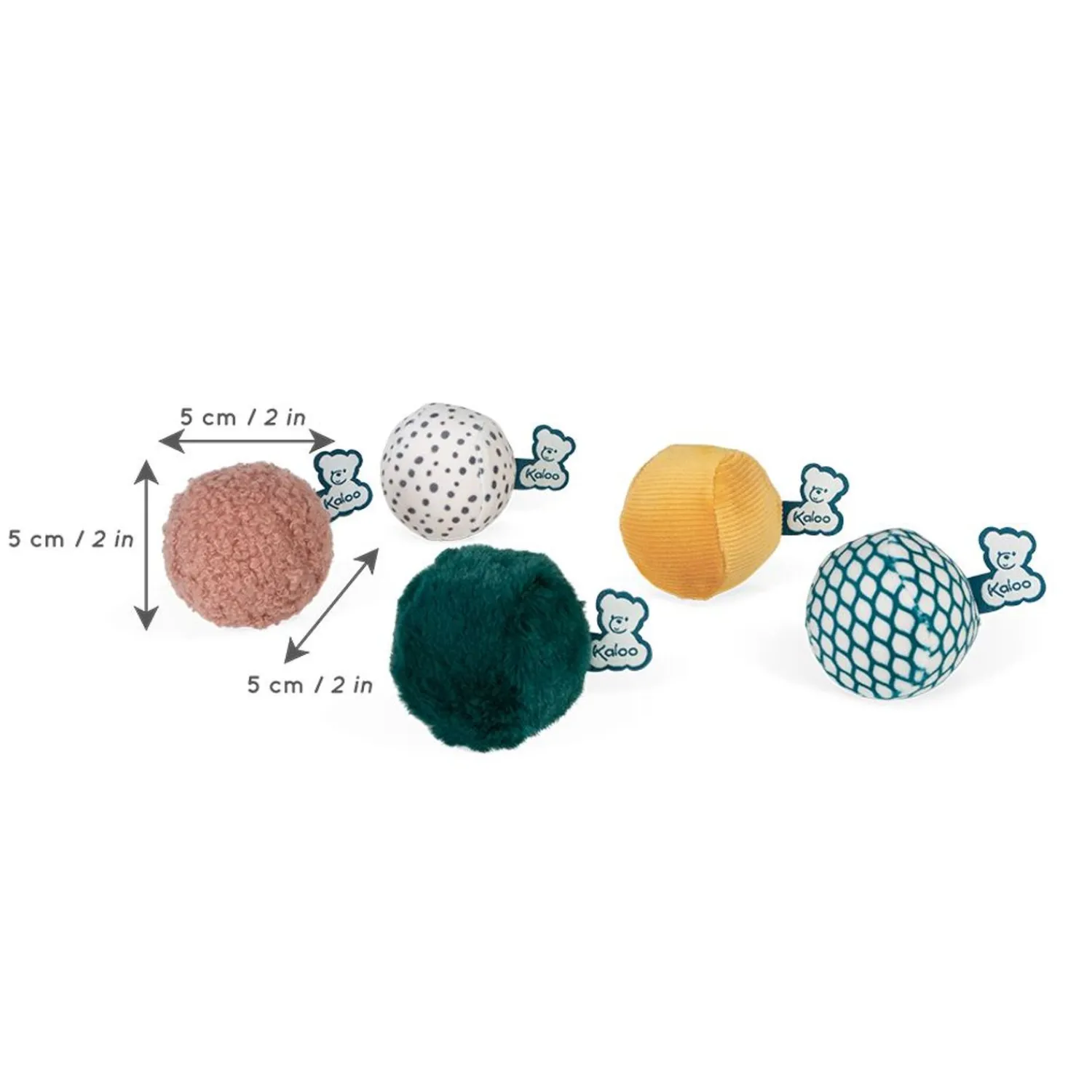 Sensory Soft Balls Set For Baby (5 Pieces)<Kaloo Online